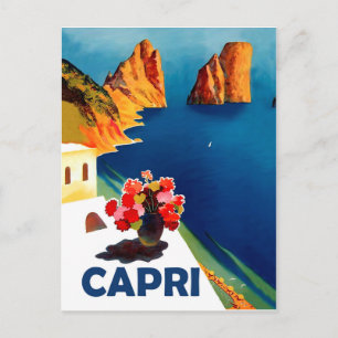 Capri, Italien. Vintage Postkarte