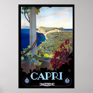 Capri, Italien Vintage Reise Tourismus Poster