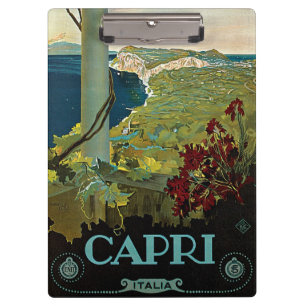 Capri, Italien, Vintage Reiseposter Art Italia Klemmbrett