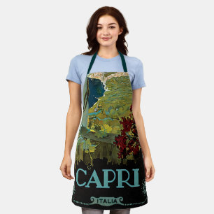 Capri, Italien, Vintage Reiseposter Art Italia Schürze