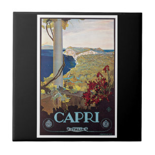 Capri, Italien Vintage Reiseposter Fliese