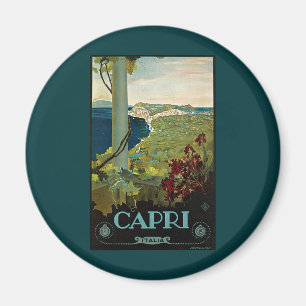 Capri, Italien, Vintage Reiseposter Kunst Italia Magnet