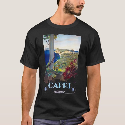 Capri, Italien Vintage Tourismus T-Shirt (Vorderseite)