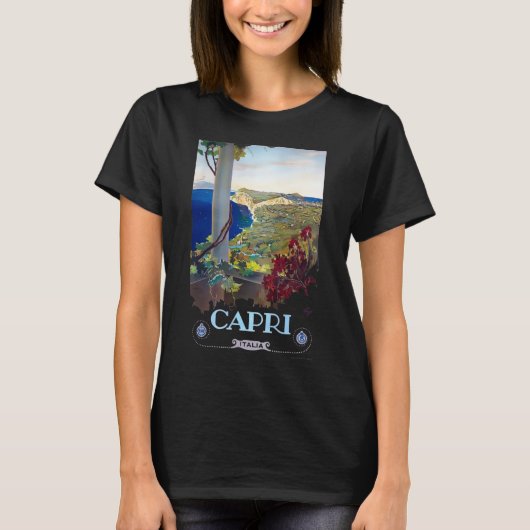 Capri, Italien Vintage Tourismus T-Shirt (Vorderseite)
