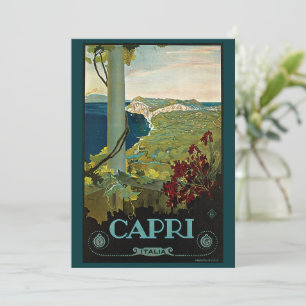 Capri, Italien, Vintage Travel Poster Art Italia Einladung