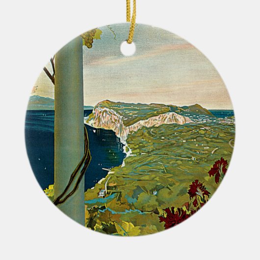 Capri, Italien, Vintage Travel Poster Art Italia Keramik Ornament (Vorne)