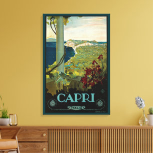 Capri, Italien, Vintage Travel Poster Art Italia Leinwanddruck