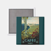 Capri, Italien, Vintage Travel Poster Art Italia Magnet (Vorderseite/Rückseite)
