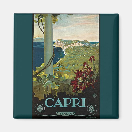 Capri, Italien, Vintage Travel Poster Art Italia Magnet (Vorne)