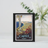 Capri, Italien Vintage Travel Poster Postkarte (Stehend Vorderseite)