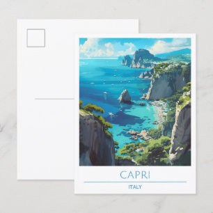 Capri Italien Vintage Travel Postkarte