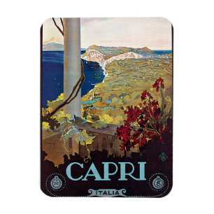 Capri, Italien Vintages Reise-Plakat Magnet