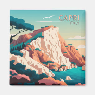 Capri Italien Zitronen Mittelmeer Insel Retro Magnet