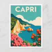Capri Italy Art vintage Travel Postkarte (Vorderseite)