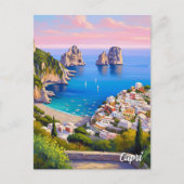 Capri Italy Paiinting Postkarte (Vorderseite)