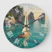 Capri Italy Travel Große Wanduhr (Vorderseite)