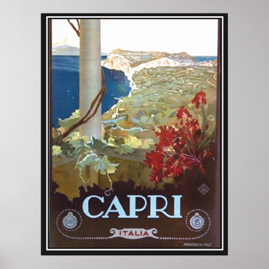 Capri Italy Vintage Poster Print (Vorne)