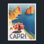 Capri, italy Vintage Reise Postkarte<br><div class="desc">Capri,  italy Vintage Reise Postkarte</div>