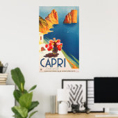Capri, italy Vintage Travel Poster (Heimbüro)