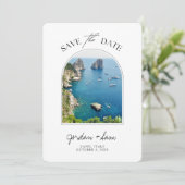 Capri Italy Wedding Save the Date Einladung (Stehend Vorderseite)