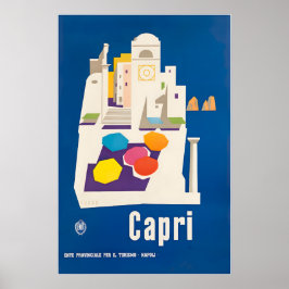 Capri Kunst Italien Reiseplakat Vintage Italienisc Poster