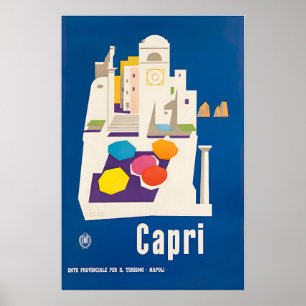 Capri Kunst Italien Reiseplakat Vintage Italienisc Poster