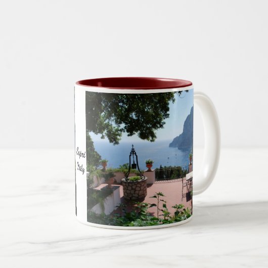 Capri Landschaft Zweifarbige Tasse (VorderseiteRechts)