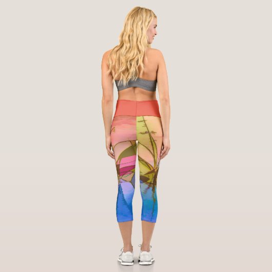 Capri Leggings Abstract Design (Rückseite)