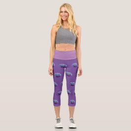 Capri Leggings Lila Blume