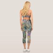 Capri-Leggings mit Frühlings-Schauer-Muster Capri Leggings (Rückseite)