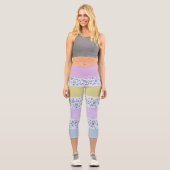 Capri Leggings mit Imitaten Glitzer Stars (Vorderseite)