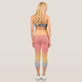 Capri Leggings mit Orange, Gold und Rosa (Rückseite)