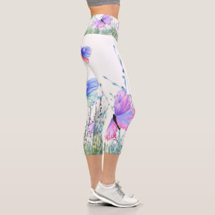 Capri-Leggings mit Schmetterlingen Capri Leggings