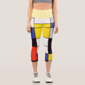 CAPRI LEGGINGS - Mondrian Abstrakt - Primärfarben (Vorderseite)