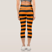 Capri Leggings Orange Black Stripes (Rückseite)