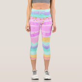 Capri Leggings Pastellfarben Alternativstreifen (Vorderseite)