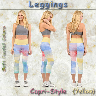 CAPRI-LEGGINGS - Sanfte Pastellfarben Capri Leggings