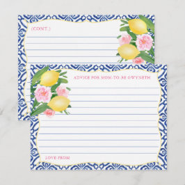 Capri Lemons Rosa Blumenempfehlung für die Mama-to Einladung