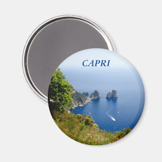 Capri Magnet mit Faraglioni-Felsen (Vorderseite/Rückseite)