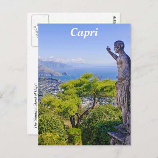 Capri Mountain View Postkarte (Vorne/Hinten)