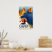 CAPRI NAPLES ITALIEN Reiseplaner Vintag Art Deco Poster (Küche)