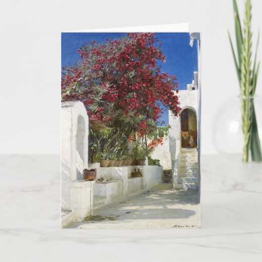 Capri - Oleanders in bloom, Peder Severin Krøyer Karte (Vorderseite)