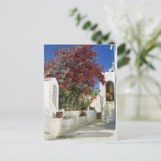 Capri - Oleanders in bloom, Peder Severin Krøyer Postkarte (Stehend Vorderseite)