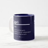 Capri Personalisierter Name Kaffeetasse (Vorderseite Links)