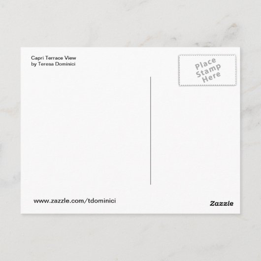 Capri Postkarte (Rückseite)