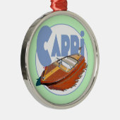Capri Powerboat Ornament Aus Metall (Rechts)