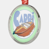 Capri Powerboat Ornament Aus Metall (Links)