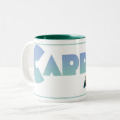 Capri Powerboat Zweifarbige Tasse (Vorderseite Links)