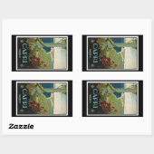 Capri Rechteckiger Aufkleber (Blatt)