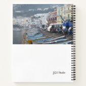 Capri Shoreline Foto Grosses SpiralNotebook Notizblock (Rückseite)
